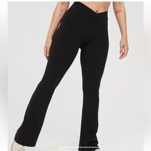 Aerie Real Me High Waisted Crossover Flare Legging